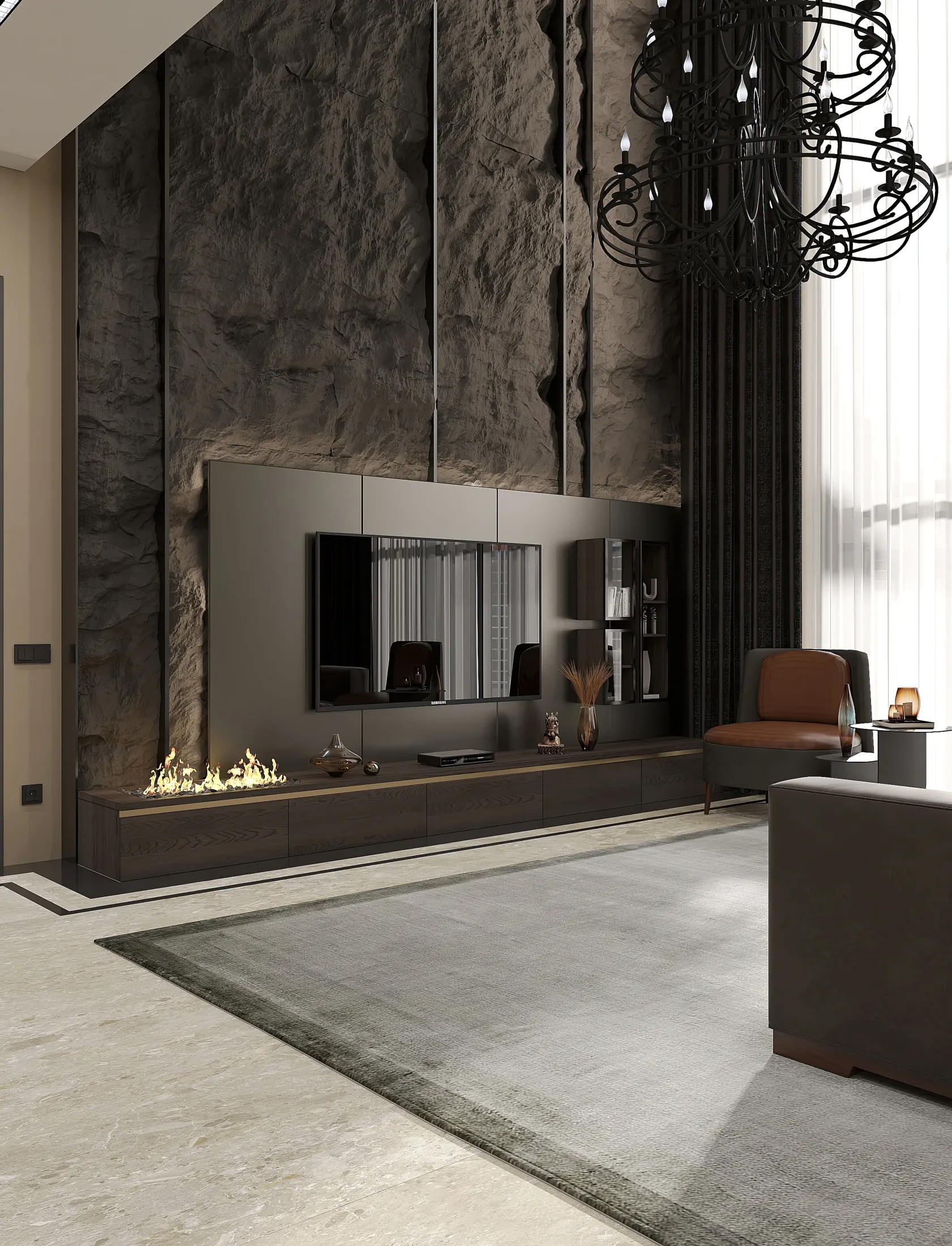 Дом в Тереке - 1 этаж / ТВ-зона 2